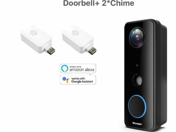 BRAND NEW WIFI Doorbell Outdoor Waterproof Tuya Wireless Camera 1080P HD Built-in Battery Alexa Google Smart Home Security Video