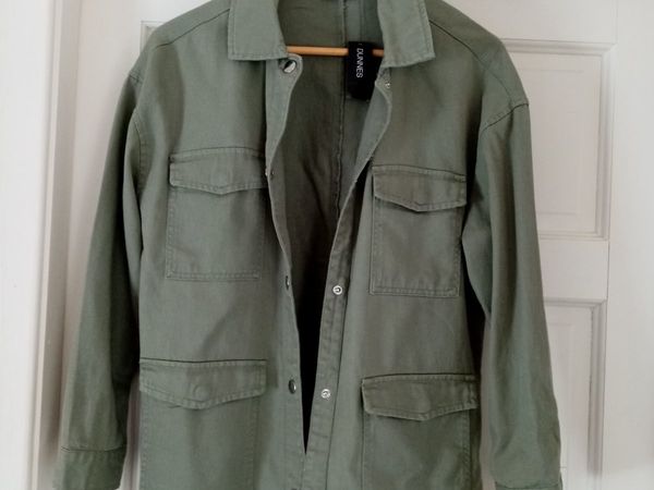Ladies  Khaki Green oversized  Jacket Size XS  -10