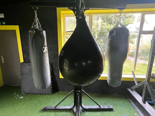 Boxing bag stand & bags