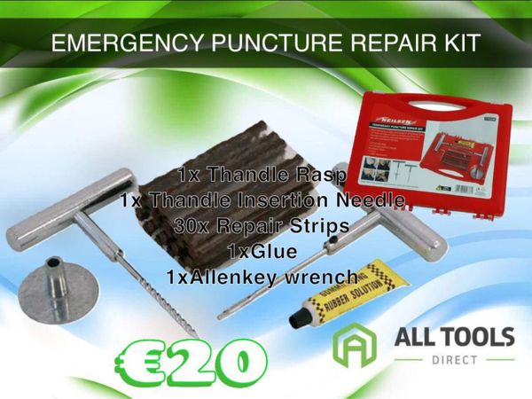 Emergency puncture tyre repair kit