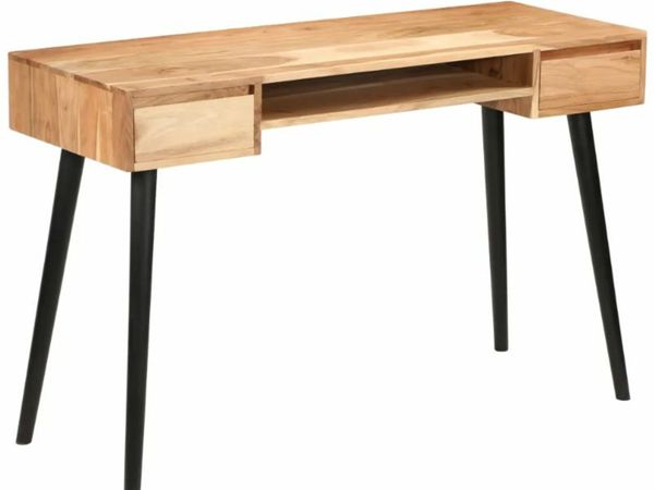 New*LCD Writing Table Solid Acacia Wood 118x45x76 cm