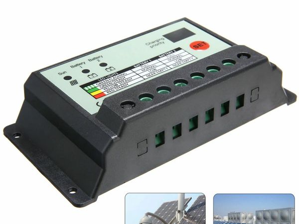 20A Dual Battery Solar Charge Controller 12V/24V