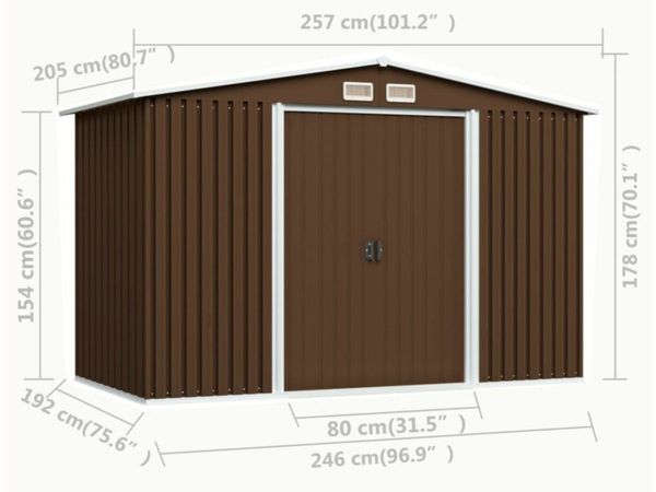 STEEL SHED 6FT X 8 FT FAST NATIONWIDE DELIVERY