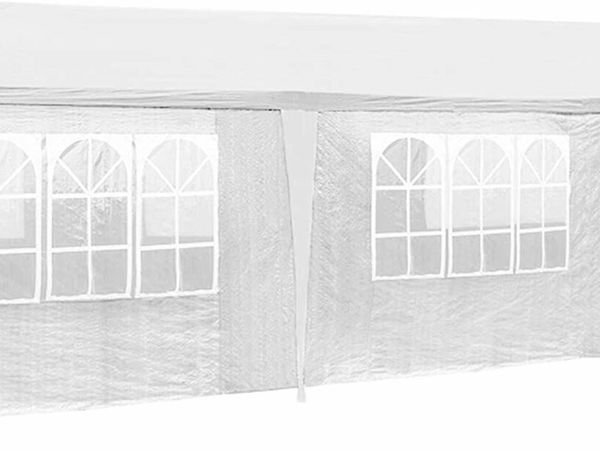 Pavilion Party Tent Garden Tent Event Pavilion 3x9m 9x3m + 8 Side Panels Various Colors (White