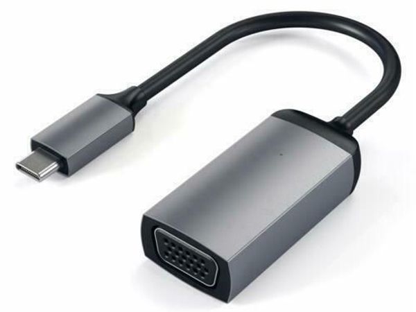 Satechi Adapter USB-C to VGA (1080P 60Hz) - Aluminum and Gray (Space Gray)