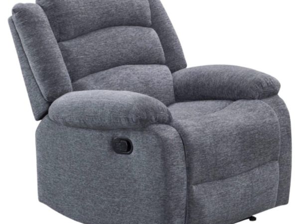 Brand new arm chair Vienna grey fabric recliner