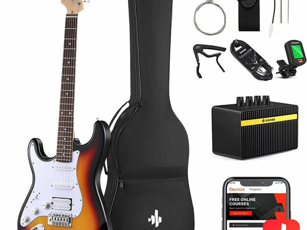 39 Inch Left-Handed Electric Guitar Kit Solid Body