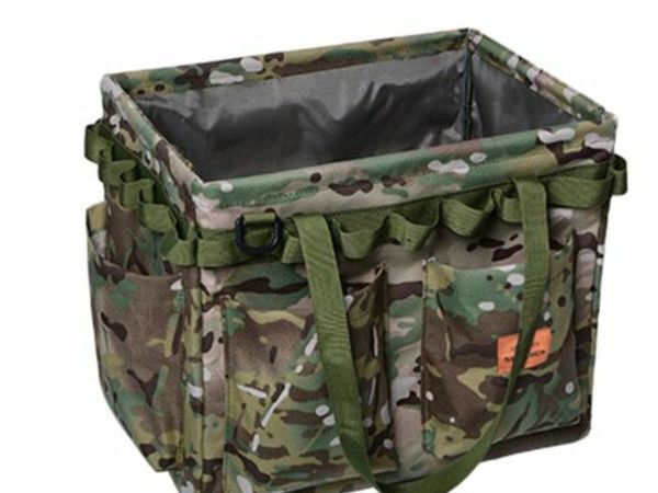 BRAND NEW Camping Case Portable Travel Storage Bag Black Camouflage