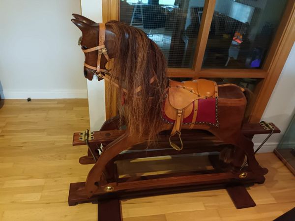 Handmade wooden rocking horse