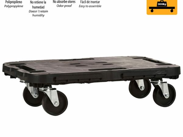 Platform with wheels for metal furniture and polypropylene Artplast collection "Dolly" black color