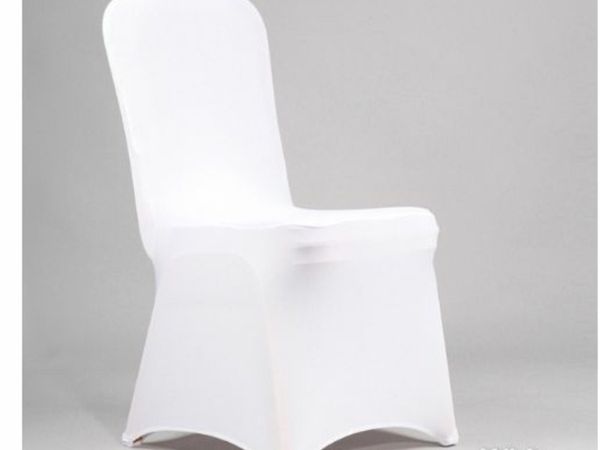 50pcs White Wedding Chair Covers Spandex Stretch Slipcover for Restaurant Banquet Hotel Dining Party Universal Chair Cover