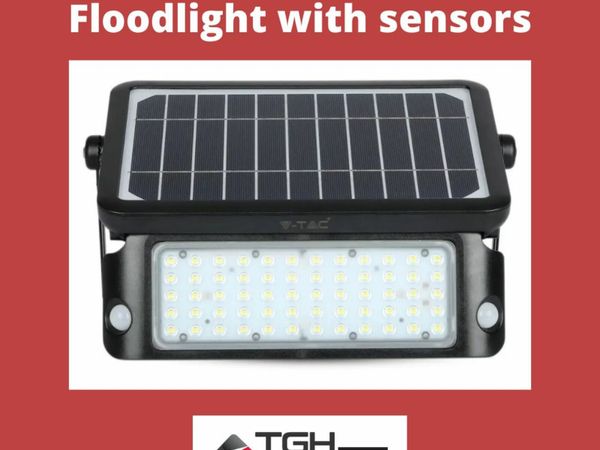 Solar Powered  LED Floodlight with motion sensor