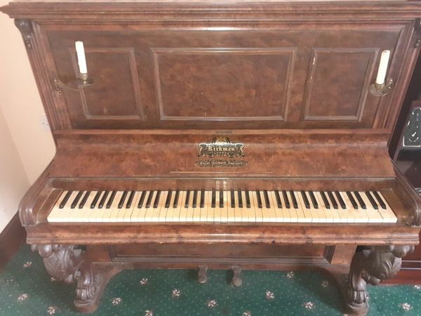 Antique Ornate Kirkman Upright Piano