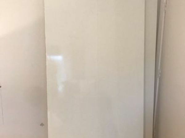IKEA HASVIK pair of sliding doors, glossy white, 200x236cm