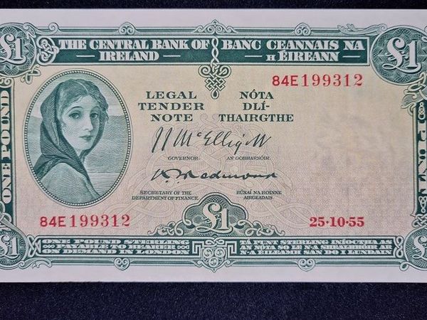 1955 Redmond Lady Lavery 1 pound banknote Uncirculated