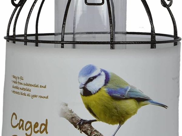 Dome Caged Seed Wild Bird Feeder, Designed To Det