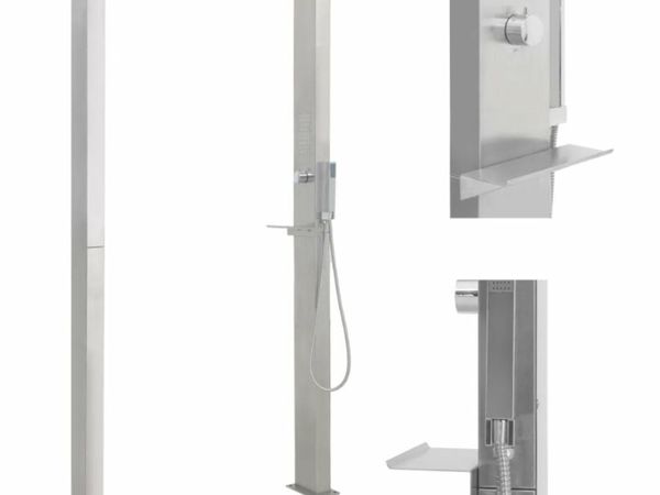 New*LCD Outdoor Shower Stainless Steel Double Jets