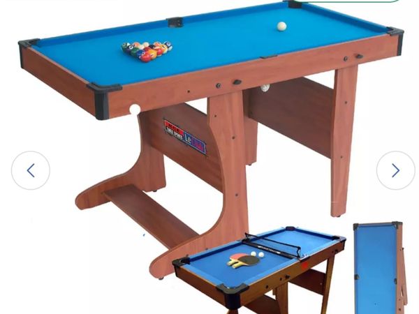 Foldable BCE pool table and table tennis table
