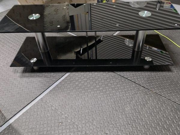 Tv stand black glass for sale in Cavan for €50 on DoneDeal