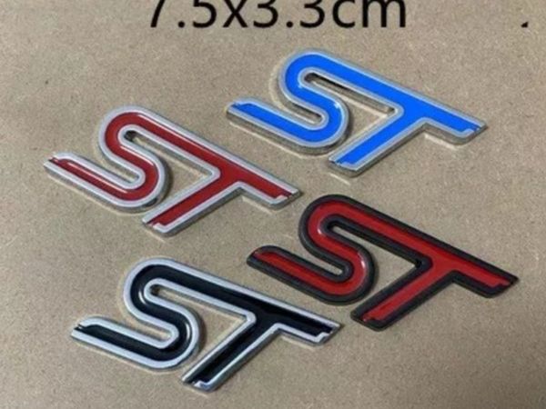 Ford Focus ST Badge Metal Styling Red Blue Black