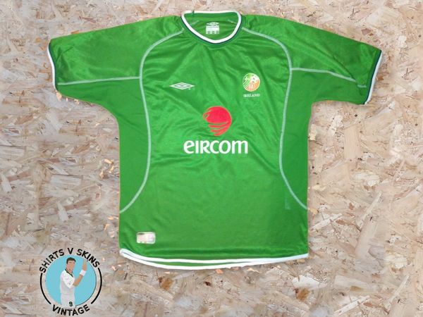 Vintage Republic of Ireland Jersey 2002 Umbro Football Shirt Vintage Retro Eire Irish Green Eircom World Cup Japan Korea