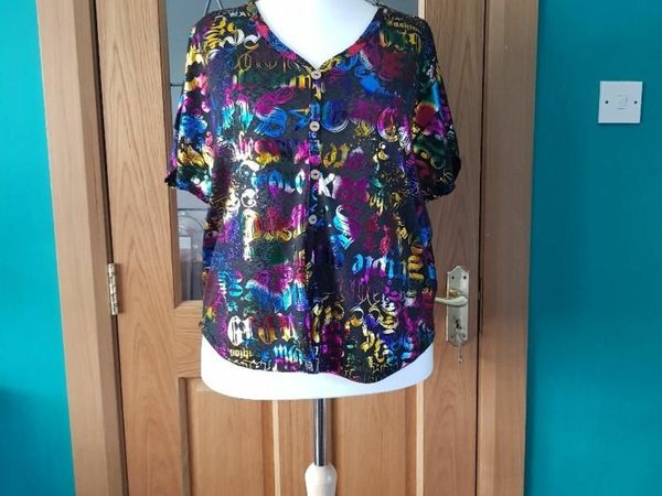 Rouge black colourful blouse, Size 3X, BNWT