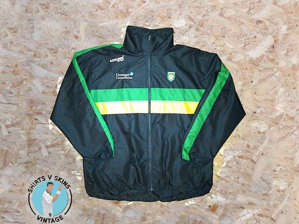 Donegal GAA Jacket - Excellent Condition - Gaelic Football Hurling Dun Na nGall Azzurri Black Ulster Ireland Jersey