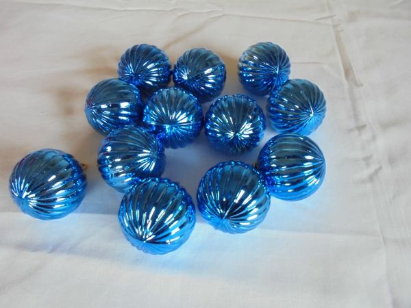 Blue Baubbles x 12 for Sale