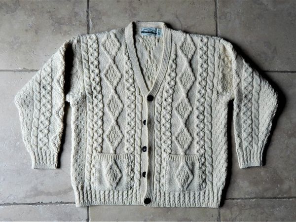 Gents Arancrafts wool cardigan, size XXL, as new