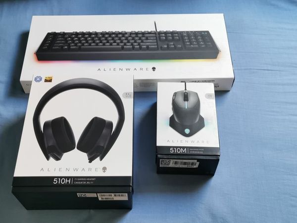 NEW Alienware Keyboard & Mouse & Headphones Gaming SET
