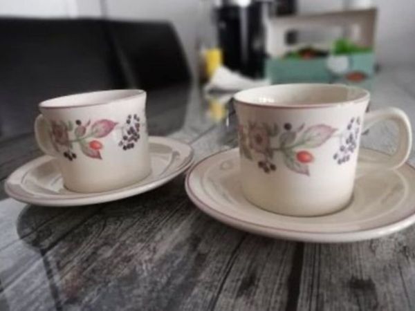 Pair of Wedgwood Roseberry Cups & Saucers