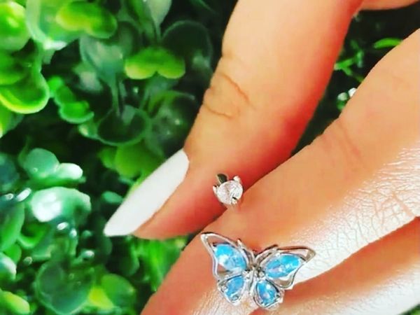 Butterfly anxiety spinner ring ..
