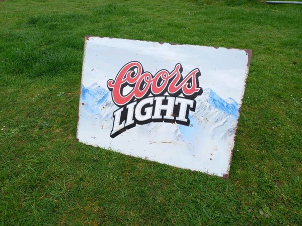 Large Coors Light Tin Sign