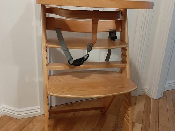 Toddler chair: Safety First wooden timba wooden high chair