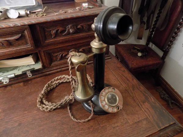 Antique candle stick phone