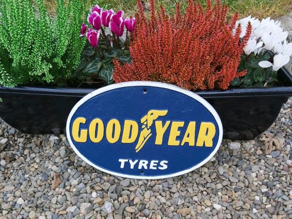 Good year tyres cast iron sign