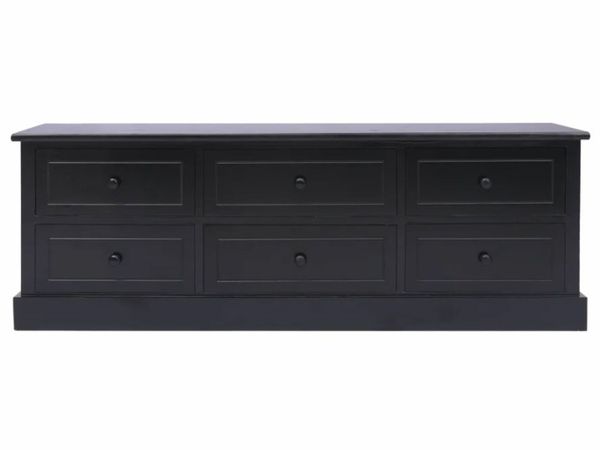 New*LCD Hall Bench Black 115x30x40 cm Wood