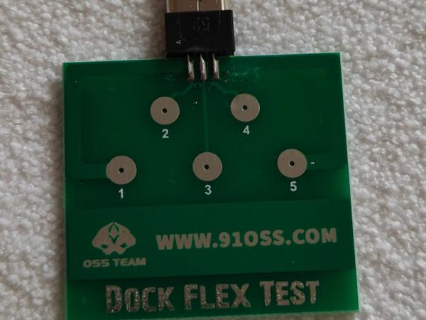 Micro USB dock flex test board