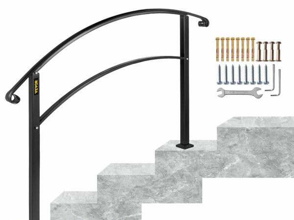 4ft Handrail Angle Adjustable Fits 3 Or 4 Steps Office Paver Step Iron