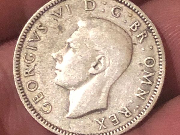 Silver 1937 George VI schilling