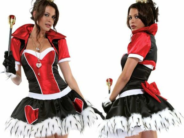 Queen Of Hearts Luxury Costume  X-Small/Small