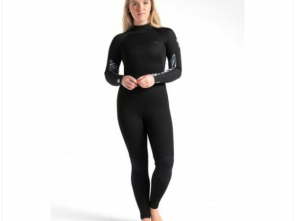 C Skins Surflite 5:4 Ladies Wetsuit Back Zip Raven Black