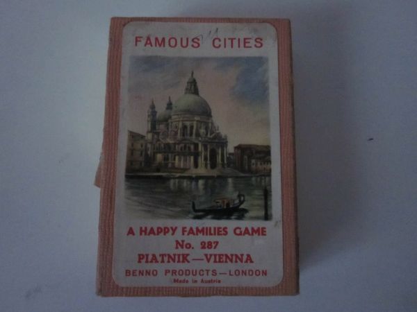 Famous Cities A Happy Families Playing Cards Game No. 287 Piatnik-Vienna 1955