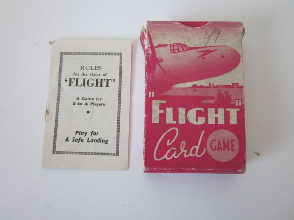 Vintage Pepys "Flight" Card Game and instructions  Complete, 1954,