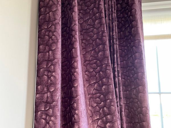 Purple Black Out Curtains  (2Sets)