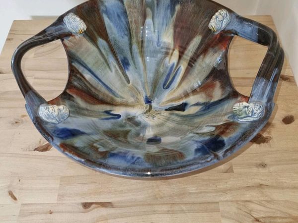 Large Blue Rossa Pottery Bowl