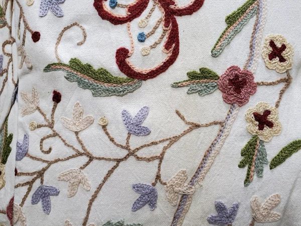 3 Pairs Heavy Crewelwork Curtains