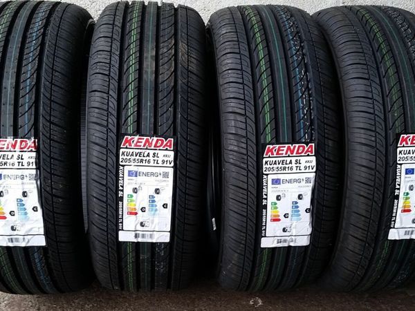 ONE set of 205/55R16 brand new Kenda tyres, fitted