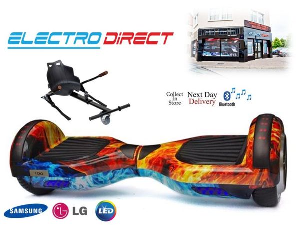 6.5 inch Hoverboard Diablo Bluetooth + Kart - icy Flame