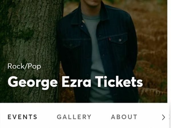 George Ezra tickets €60 for 2